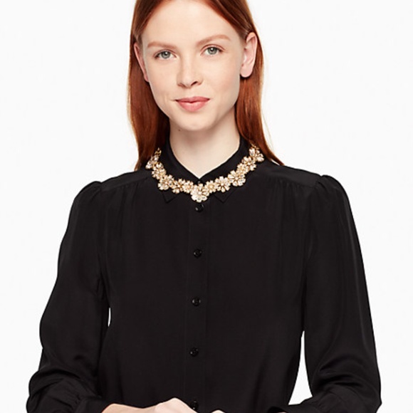 Kate Spade Clear as Crystal Floral Necklace - Picture 2 of 3